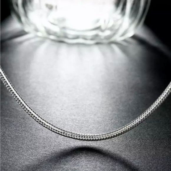 Men's 925 Sterling Silver 3MM Snake Chain Lobster Clasp Necklace 16 18 20 22 24" - Picture 3 of 14